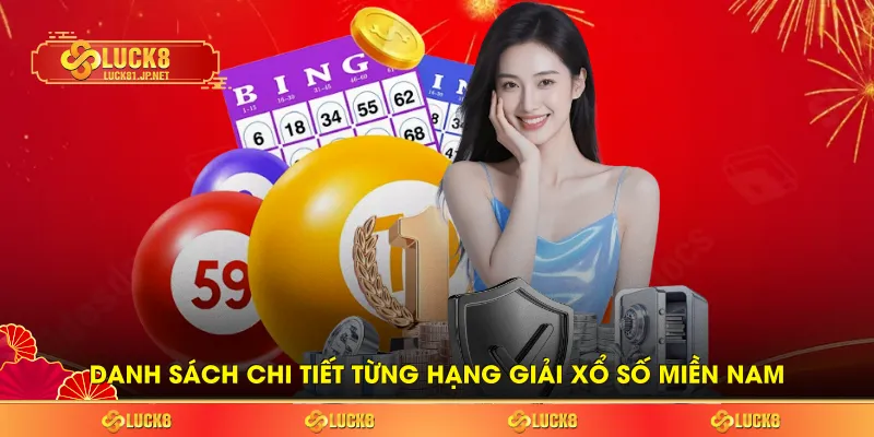 Danh sách chi tiết từng hạng giải xổ số miền Nam